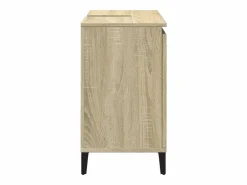 Armario de baño madera contrachapada roble Sonoma 65x33x60 cm ES676922