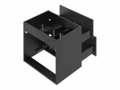 Best Armario de baño para lavabo de 60 cm con frentes ranurados Arcos Negro