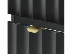 Best Armario de baño para lavabo de 60 cm con frentes ranurados Arcos Negro