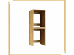Outlet Armario de baño sobre lavadora y secadora columna estante integrado para electrodomésticos en roble Craft. Beige