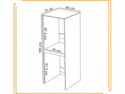 Outlet Armario de baño sobre lavadora y secadora columna estante integrado para electrodomésticos en roble Craft. Beige