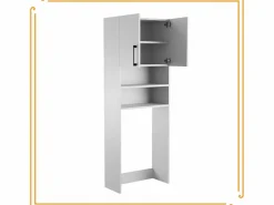 Hot Armario de baño sobre lavadora y secadora, columna de almacenamiento para electrodomésticos en color . Blanco