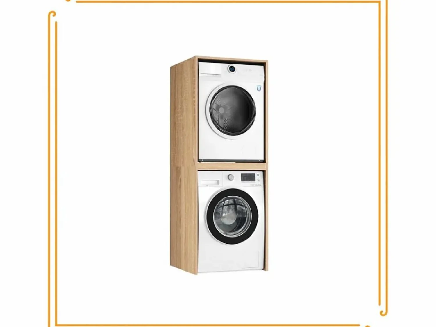 Discount Armario de baño sobre lavadora y secadora, columna de almacenamiento en roble Sonoma. Mueble Para Lavadora