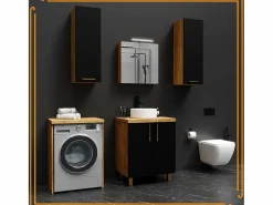 Best Armario de baño sobre lavadora y secadora, columna de almacenamiento de roble Craft para electrodomésticos. Mueble Para Lavadora