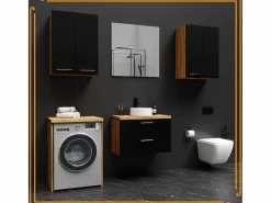 Best Armario de baño sobre lavadora y secadora, columna de almacenamiento de roble Craft para electrodomésticos. Mueble Para Lavadora