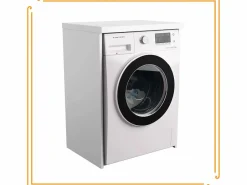 Armario de baño sobre lavadora y secadora, columna de almacenamiento para electrodomésticos en color .