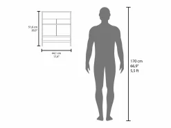 Hot Armario de baño, wengué Negro