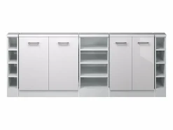 Online Armario de cocina para techo inclinado alto brillo 210x46x81.6 r-line Armario Para Buhardilla