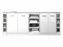 Online Armario de cocina para techo inclinado alto brillo 210x46x81.6 r-line Armario Para Buhardilla