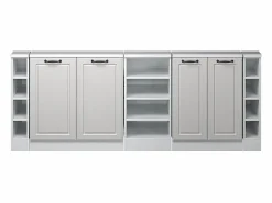 Best Vicco Armario de cocina para techo inclinado blanco casa de campo 210x46x81.6 r-line Blanco roto