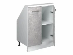 Vicco Armario de cocina para techo inclinado hormigón 60x46x81.6 r-line