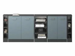 Vicco Armario de cocina para techo inclinado gris ado 210x46x81.6 r-line