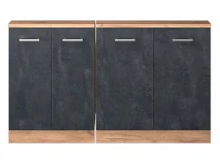 Online Vicco Armario de cocina para techo inclinado hormigón 140x46x81.6 r-line Negro