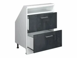 Vicco Armario de cocina para techo inclinado hormigón 60x46x81.6 r-line