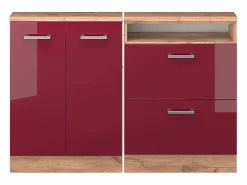 Armario de cocina para techo inclinado de alto brillo 120x46x81.6 r-line Armario Para Buhardilla