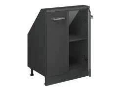 New Vicco Armario de cocina para techo inclinado antracita alto brillo 60x46x81.6 r-line Gris antracita