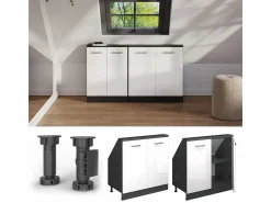 Best Armario de cocina para techo inclinado alto brillo 80x46x81.6 r-line Armario Para Buhardilla