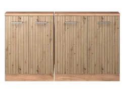 Vicco Armario de cocina para techo inclinado roble artesanal 140x46x81.6 r-line