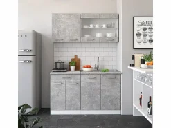 Vicco Armario de cocina para techo inclinado hormigón 60x46x81.6 r-line