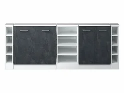 Vicco Armario de cocina para techo inclinado hormigón 210x46x81.6 r-line