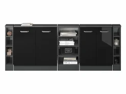 Vicco Armario de cocina para techo inclinado brillo intenso 210x46x81.6 r-line