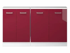 Vicco Armario de cocina para techo inclinado brillo intenso/blanco 140x46x81.6 r-line