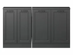 Vicco Armario de cocina para techo inclinado antracita casa de campo 140x46x81.6 r-line