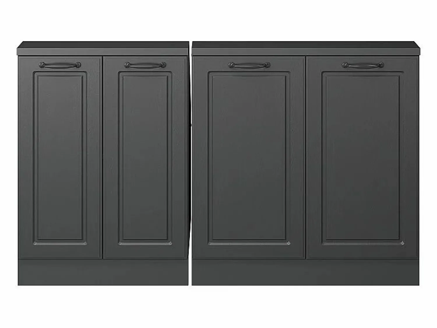 Vicco Armario de cocina para techo inclinado antracita casa de campo 140x46x81.6 r-line