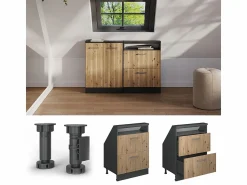 Online Vicco Armario de cocina para techo inclinado roble artesanal 60x46x81.6 r-line Color natural claro