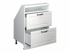 Vicco Armario de cocina para techo inclinado blanco casa de campo 60x46x81.6 r-line Blanco roto