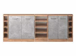 Vicco Armario de cocina para techo inclinado hormigón 210x46x81.6 r-line