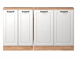 Online Vicco Armario de cocina para techo inclinado blanco casa de campo 140x46x81.6 r-line Blanco roto