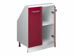 Online Vicco Armario de cocina para techo inclinado brillo intenso/blanco 60x46x81.6 r-line Rojo