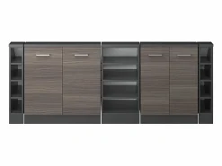Vicco Armario de cocina para techo inclinado gris noble 210x46x81.6 r-line