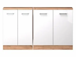 Online Armario de cocina para techo inclinado alto brillo 140x46x81.6 r-line Armario Para Buhardilla