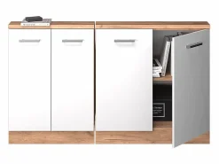 Online Armario de cocina para techo inclinado alto brillo 140x46x81.6 r-line Armario Para Buhardilla