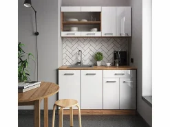 Online Armario de cocina para techo inclinado alto brillo 140x46x81.6 r-line Armario Para Buhardilla