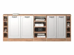 Hot Vicco Armario de cocina para techo inclinado blanco casa de campo 210x46x81.6 r-line Blanco roto