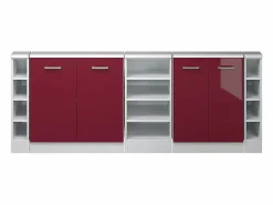 Outlet Armario de cocina para techo inclinado brillo intenso/blanco 210x46x81.6 r-line Armario Para Buhardilla