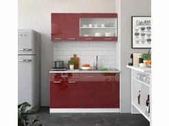 Outlet Armario de cocina para techo inclinado brillo intenso/blanco 210x46x81.6 r-line Armario Para Buhardilla