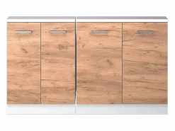 Best Vicco Armario de cocina para techo inclinado roble dorado 140x46x81.6 r-line Color natural oscuro