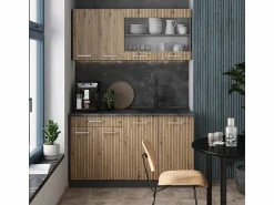 Clearance Vicco Armario de cocina para techo inclinado roble artesanal 140x46x81.6 r-line Color natural claro