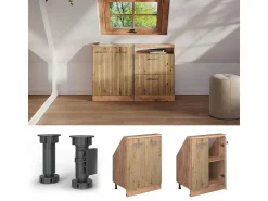 Sale Armario de cocina para techo inclinado roble artesanal 60x46x81.6 r-line Armario Para Buhardilla
