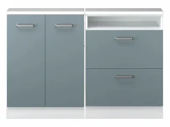 Best Vicco Armario de cocina para techo inclinado gris ado 120x46x81.6 r-line Azul