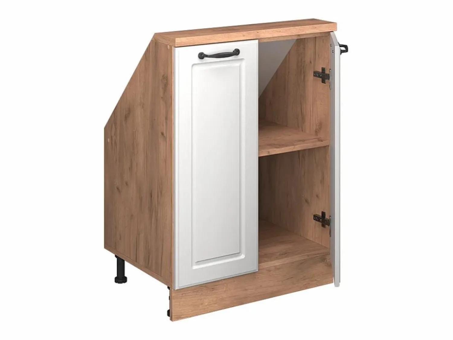 Clearance Vicco Armario de cocina para techo inclinado blanco casa de campo 60x46x81.6 r-line Blanco roto