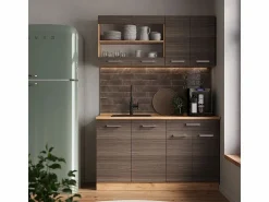 Online Vicco Armario de cocina para techo inclinado gris noble 80x46x81.6 r-line Gris claro