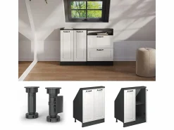 Hot Vicco Armario de cocina para techo inclinado blanco casa de campo 60x46x81.6 r-line Blanco roto