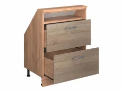 Discount Armario de cocina para techo inclinado sonoma 60x46x81.6 r-line Armario Para Buhardilla