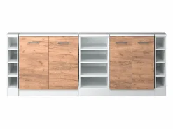 Clearance Vicco Armario de cocina para techo inclinado roble dorado 210x46x81.6 r-line Color natural oscuro