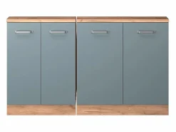 Vicco Armario de cocina para techo inclinado gris ado 140x46x81.6 r-line